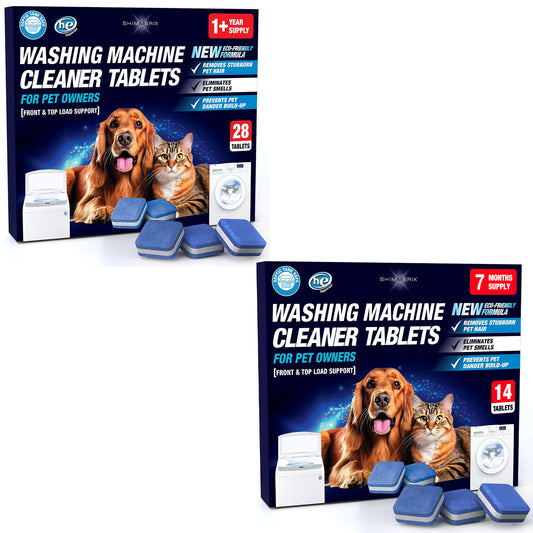 Washing Machine Cleaner Tablets for Pet Owners - 42 Tablets (14 + 28)
