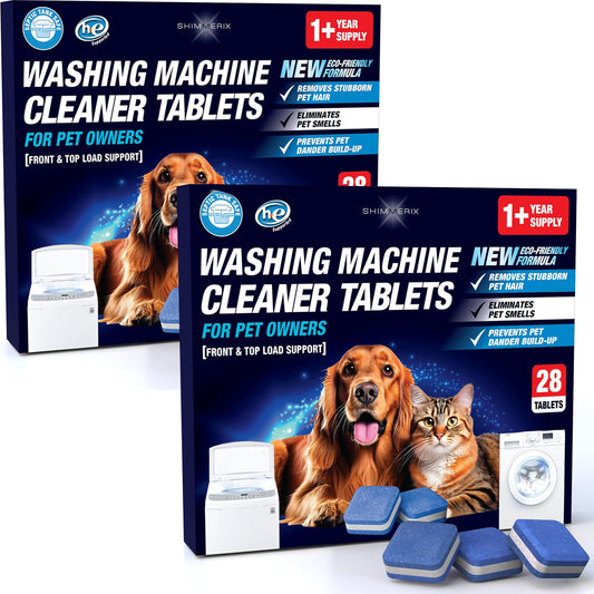 Washing Machine Cleaner Tablets for Pet Owners - 56 Tablets (2 x 28)