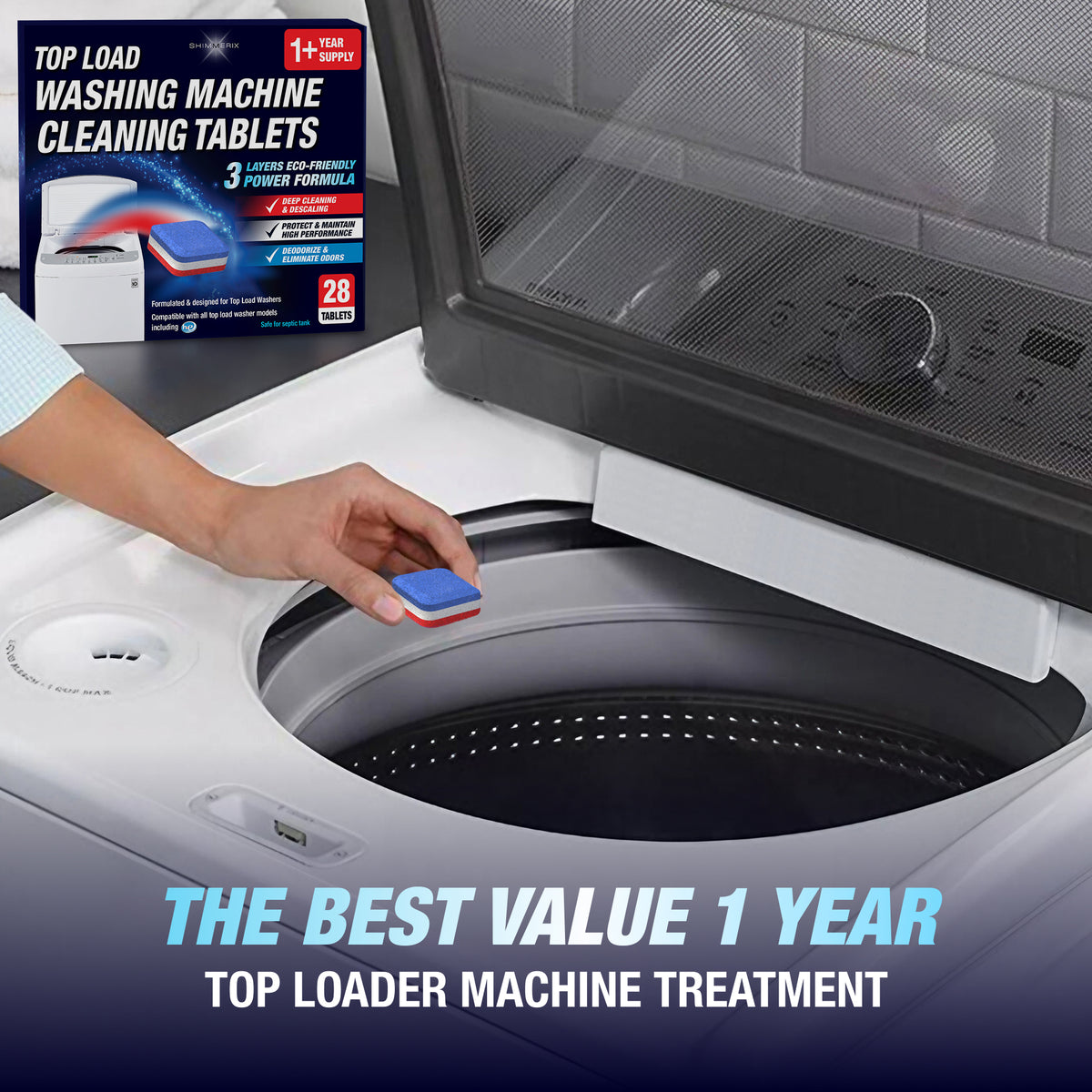 Top Load Washing Machine Cleaner Tablets - 14 Tablets