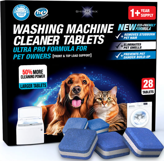 Ultra Pro 15G Washing Machine Cleaner Tablets for Pet Owners - 28 Tablets