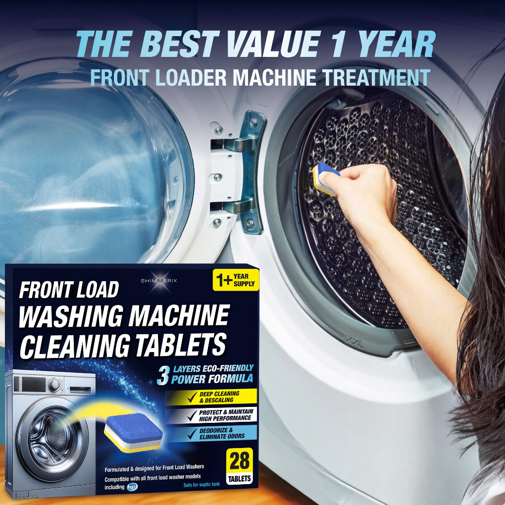 Front Load Washing Machine Cleaner Tablets - 28 Tablets