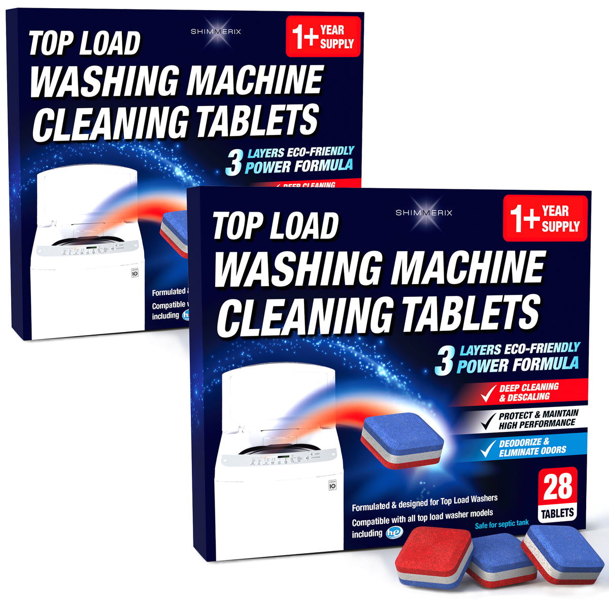 Top Load Washing Machine Cleaner Tablets - 56 Tablets